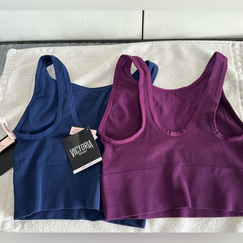 2 Women's Sport Blue and Purple Tops from Victoria’s Secret size S - Picture 3 of 5